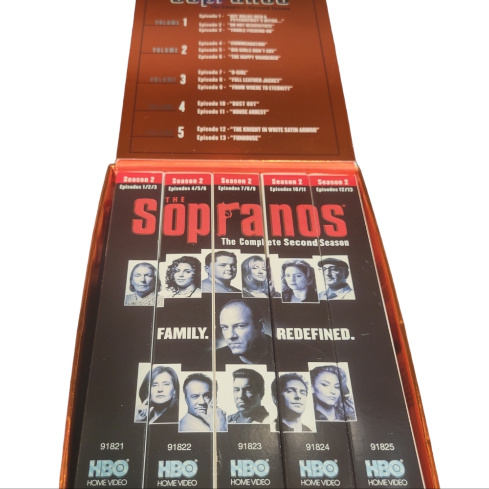 The Sopranos Second Season VHS Box Set. 6 tapes. Tapes and boxes intact.